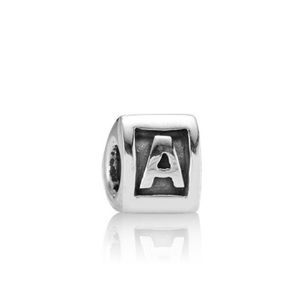 NWOT Pandora "Alpha A" Silver Charm